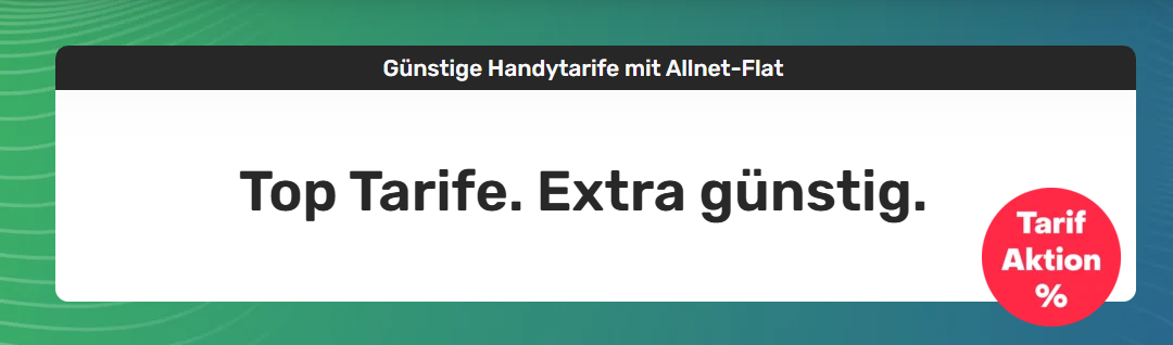 handyvertrag.de: 60GB 5G und Allnet Flat für jetzt nur 16,99 € im Monat!