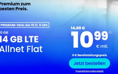 PremiumSIM: Jetzt LTE-Allround-Tarif mit Extra-Datenvolumen abstauben!