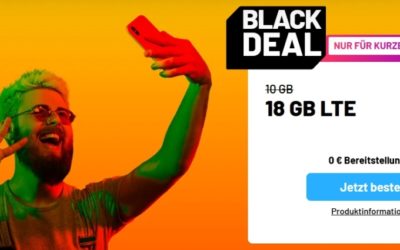 BLACK DEAL bei sim.de: 18 statt 10 GB LTE-Datenvolumen für nur 11,99 €