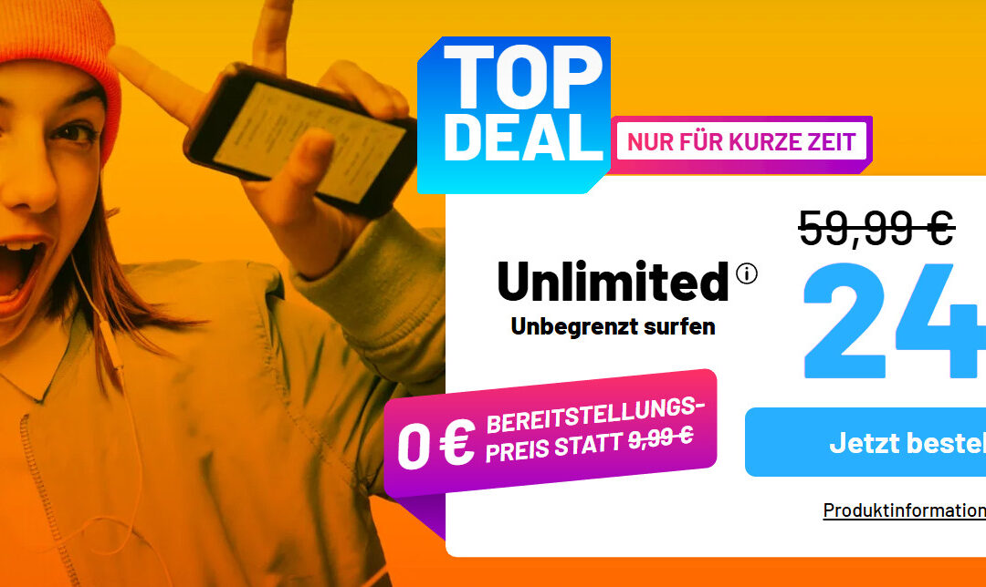 sim.de TOP-Deal: Unlimited surfen & Allnet Flat für unschlagbare 24,99 €